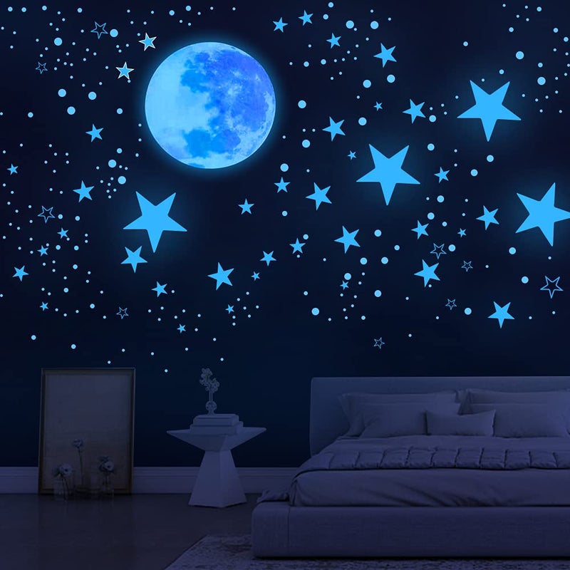 Glow in The Dark Stars for Ceiling Star Decorations for Bedroom Kids Boys Girls Room Decor Cool Things for Your Room Wall Stickers for Bedroom Play Room Living Room Wall Decorations Baby Room Decor